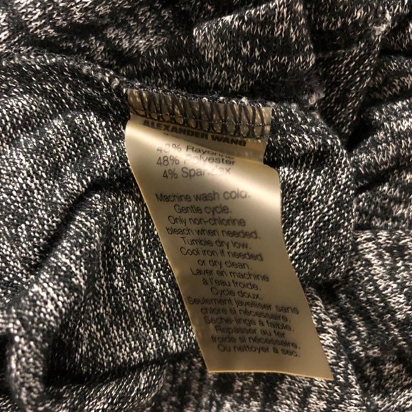 T by Alexander Wang Drape Back Stretch Jersey Static-Gray Maxi Dress sz M - Picture 8 of 8